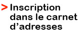 Inscription dans le carnet d'adresses