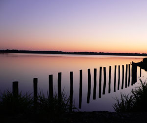 L'étang des Landes à la tombée de la nuit...