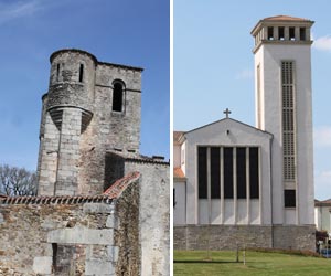 L'ancienne et la nouvelle église d'Ouradour-sur-Glane